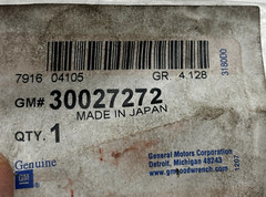 GENUINE GM 30027272 Seal, O-Ring, Gasket, Oil Pipe General Motors 🔔