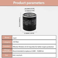 Oil Filter for BRUIN 350 KODIAK 400 450 WOLVERINE GRIZZLY 660 RHINO Size: 1pc