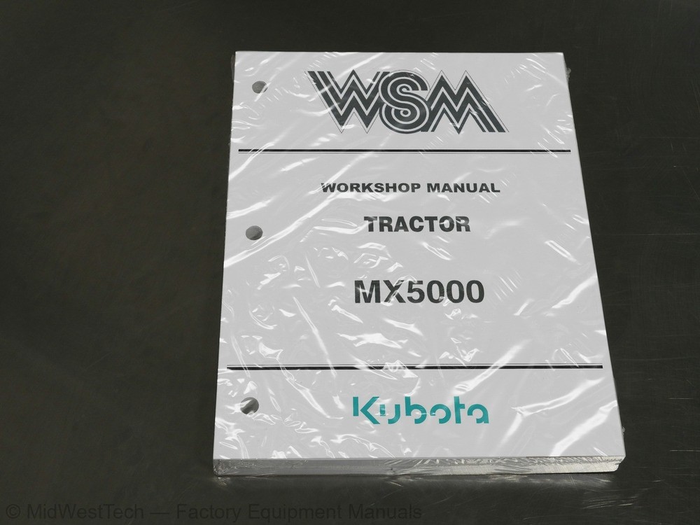 Kubota MX5000 Tractor Service Manual Repair Shop Book