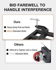 Clamp On Debris Forks for 60 Inch Buckets, 4000 Lbs Pallet Forks for Loader