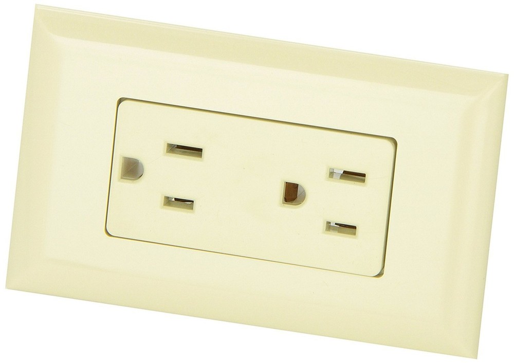 Valterra Diamond Group WDR15IV Ivory 15 Amp Decor Speed Box Receptacle, Off-W…