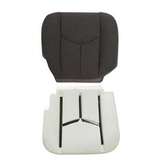 Driver Bottom Cloth Seat Cover Gray Foam 03-07 Silverado Sierra 1500 2500 3500