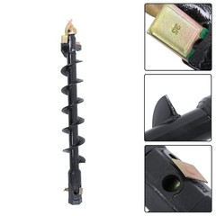 Auger Bit 6″ Diameter 48″ Length 2″ Hex Auger for Bobcat Machines With gloves
