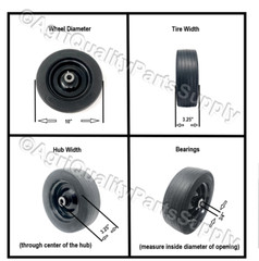 (1) One 10″x3.25″Solid Finish Mower Wheel Tire 3/4″ID – FIRE SALE!!!!!!!!!!!!!!!
