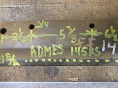 ADAMS PLOW POINT/SHARE #145RS, 21 5/8″ LONG, 4 HOLE, NOS #106 NOS