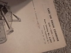 Case 150 Combine Original Parts Manual Catalog A597 JI CASE FARM Assembly Manual