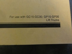 Caterpillar CAT 4G63 4G64 Gasoline Engines Fork lift Parts Manual