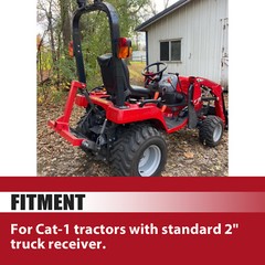 3 Point 2″ Receiver Trailer Tow Hitch Category 1 Tractor Drawbar Attachment