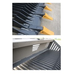 Landhonor 66/72/78in Rock Bucket Heavy Duty Skid Steer Bucket Quick Attach