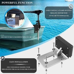 Universal Transom Trolling Motor Mount for Kayaks, Universal Fit for Any Boat…