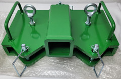 Forklift Pallet Fork Trailer Hitch Receiver 2″ Dual Fork Tow Adapter Green