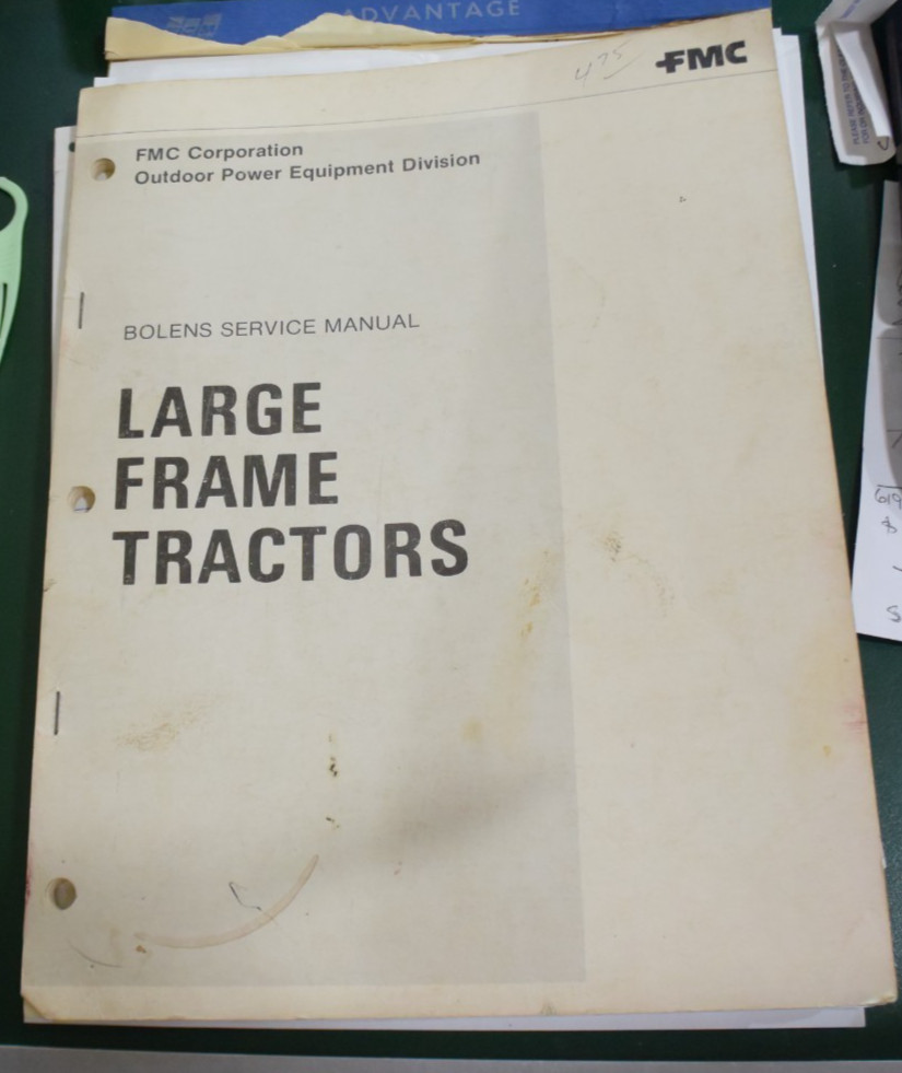 Vintage Original FMC Bolens Large Frame Tractors Service Manual 2/79