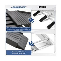 Aluminum Truck Ramps for ATV, UTV, Lawn Mower, Pickup Trucks – 1500LB Capacit…