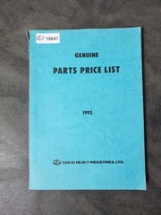 Sakai Parts Price LIst 1993 Manual Book