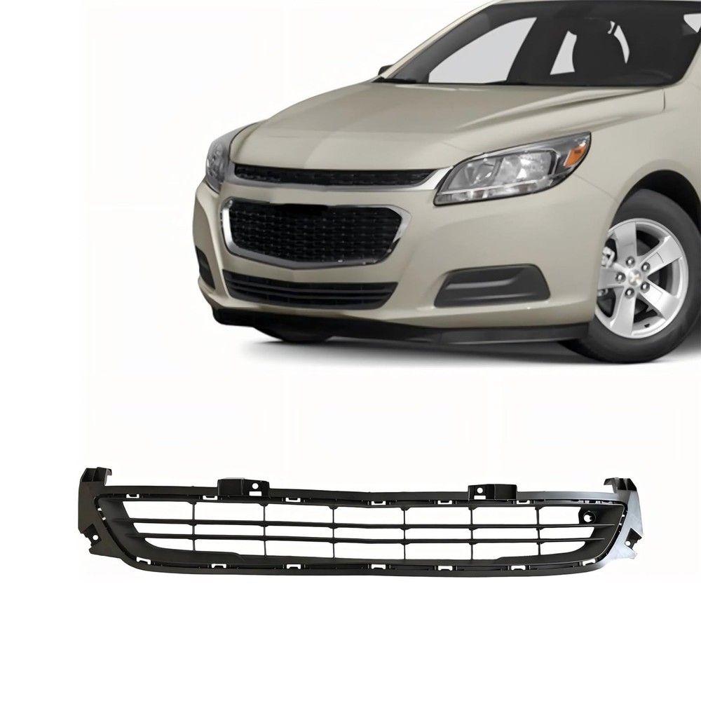 Front Lower Bumper Matte Black Grille for 2014-2016 Chevy Malibu