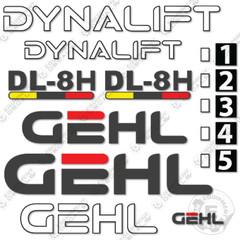 Fits GEHL DL-8H Decal Kit Telescopic Forklift – 7 YEAR OUTDOOR 3M VINYL!