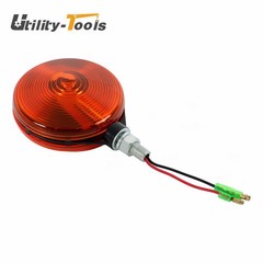 2 Pack 3C081-75870 Red/Amber Round Side Marker Light Lamp Dual Face Turn Signal