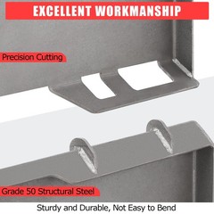 1/4″ 1/2″ 3/8″ Thick Skid Steer Mount Plate Adapter Loader Quick Tach Attachment