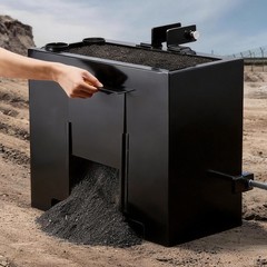 VEVOR Ballast Box 3 Point Category 1 Tractor Quick Tach Hitch 3.2ft³ 800lb Black