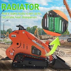 Mini Hydraulic Skid Steer Loader Gasoline Farm 13.5HP Tracked EPA USA+Attachment