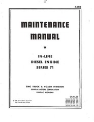1959-1966 Detroit Diesel Inline Engine Series 71 Service Manual 204 pages GM
