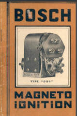 BOSCH DU4 DU “TYPES” MAGNETO Instruction and parts manual 18 pages Comb Bound