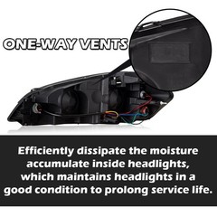 LED DRL Headlights for Chevy Impala 06-16 Monte Carlo 06-07 Smoke Black 25958360