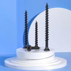 290Pcs #6 × 3/4 Inch Drywall Screws, Black Wood Screws, Coarse Thread Sheetrock