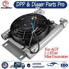 Radiator Plus Hydraulic Fan For AGT 1-1.8Ton Mini Excavators H12, QH12 New
