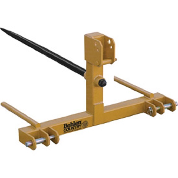 NEW! Heavy Duty Bale Spear Tractor Attachment 2000 Lb. Capacity Category 1!!