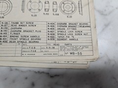 NICHOLS HAND MILLER PARTS LIST PAGES DRAWINGS INFORMATION MACHINE TOOL