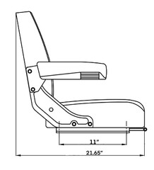 Trac Seats Zero Turn Mower Seat for John Deere Z655 Z710A Z720A Z810A Z820A Z830