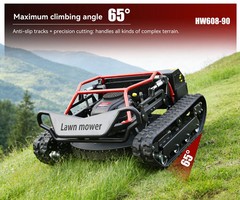 Remote Control Lawn Mower 22HP Tracked Off-Road Grass Cutter
