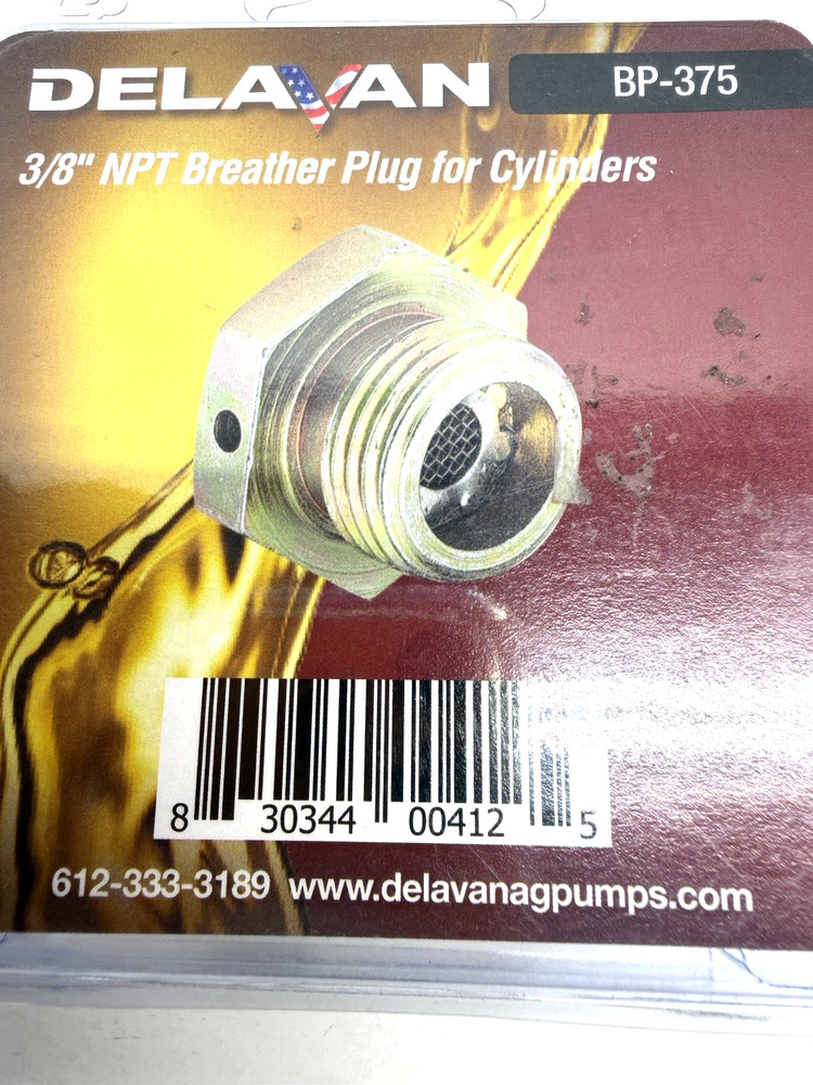 Delavan BP-375 3/8″ NPT Breather Plug For Cylinders
