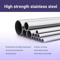 Pack-1 Stainless Steel Exhaust Tip, Straight Type Tailpipe Muffler, Automobile M