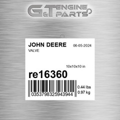 RE16360 VALVE fits JOHN DEERE (Surplus Open Box)