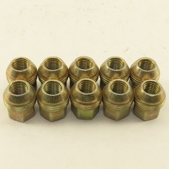 M12x1.5 GM Style Gold Color Alloy Steel Lug Nut Dual Thread 3/4″ Hex Lot Of 10