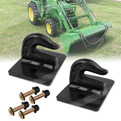 2 Pack 3/8″ Bolt On Grab Hooks For Loader Tractor Bucket Heavy Duty Steel