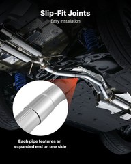Exhaust Pipe, 8 Pcs 2.25 Inch Mild Steel DIY Custom Exhaust Tubing Straight & U-