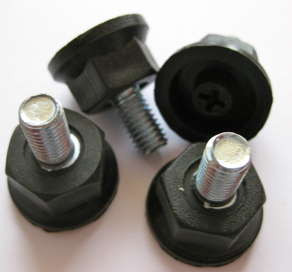 Adjustable Levelling Feet/foot M8 x 25 thread table desk cabinet Packs of 4 8 12