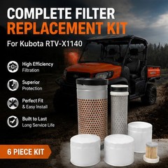Genuine High Quality Complete Filter Service Kit for Kubota RTV-X1140 NEW1YT
