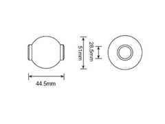 Lower Link Ball Cat. 2/2 1-1/8″ ID 2″ OD 1018 Steel for White Oliver Tractors