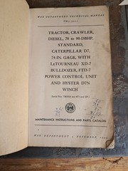 TM5 3077 War Department Technical Manual Diesel Tractor Caterpillar Bulldoze Q30