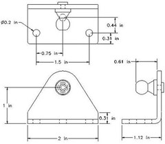 Large Inside Mount Angled Lift Support Bracket – Zinc Plated 10 Gauge Steel -…