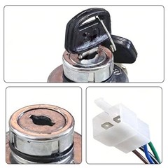 4PIN Key Ignition Switch for AGT H15R Mini Excavator Ignition Switch Replace