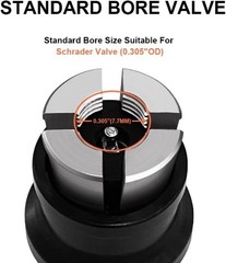 Air Chuck for Schrader Valve, Heavy Duty Brass Close Flow Straight Locking Air C