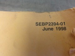 Caterpillar 973 LGP Track Loader Parts Manual SEBP2394-01 1998