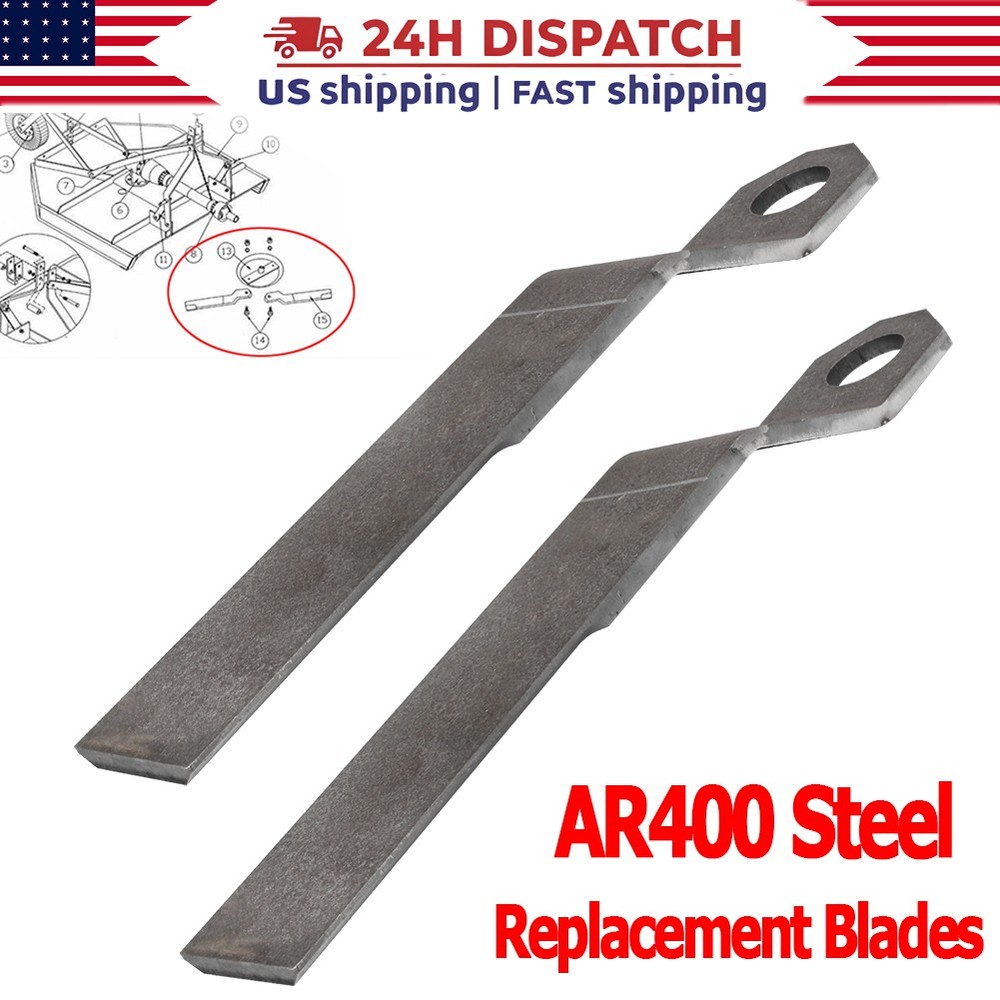 AR400 Steel Mower Replacement Blades For Mower King Skid Steer Brush Hog Cutter
