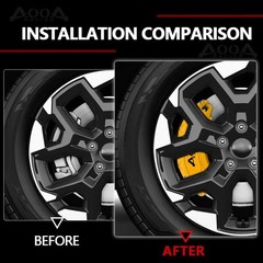 Yellow Black Aluminum Brake Caliper Covers 2024-2026 Kia Sorento Front Rear Kit