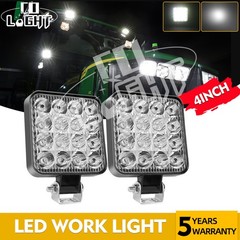 2X Square 3.3” LED Work Light Headights For John Deere Kubota Kubota Tractor